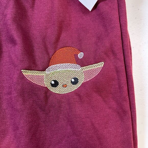 NWT Star Wars Plus Size Maroon Drawstring Waist Casual Pants “Grogu” - Size XXL - Picture 6 of 9